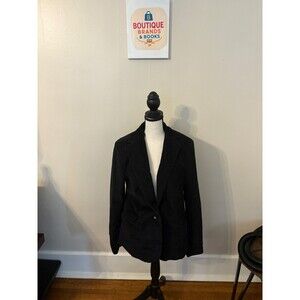 London Jean Jacket Women's Size 12 CORDUROY Chino Stretch Blazer  Black Coat